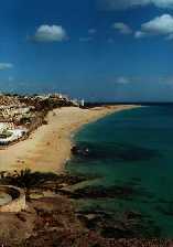das Ende des Strandes in Morro Jable